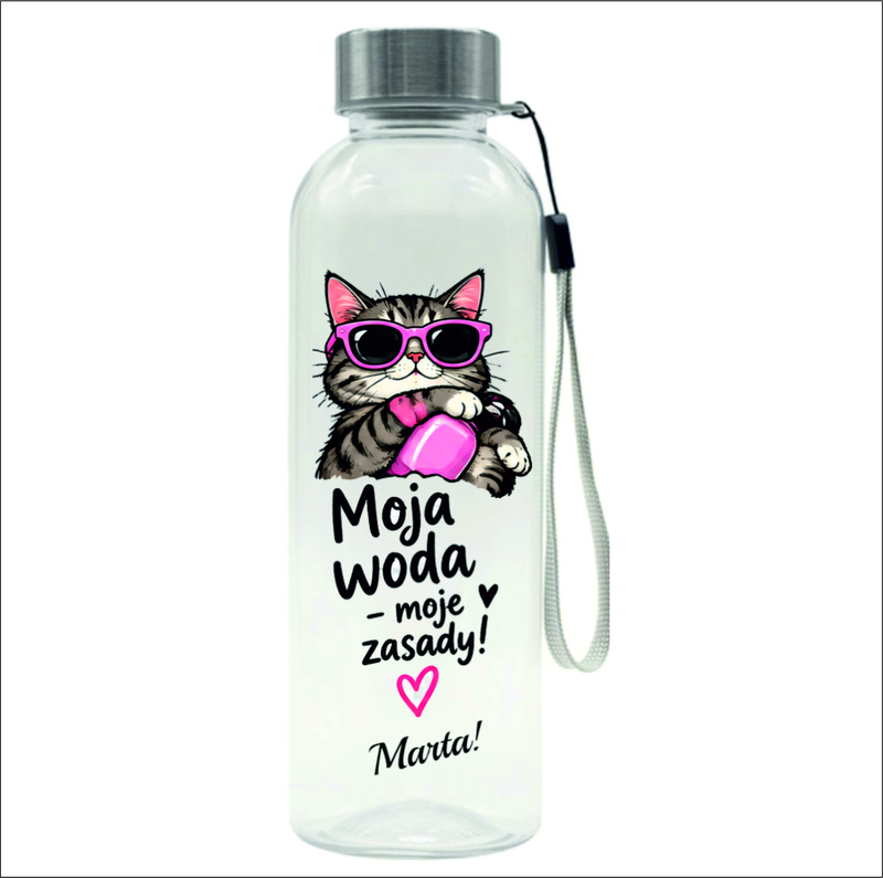 Personalizowana butelka na wodę dla kobiety z imieniem – 500 ml