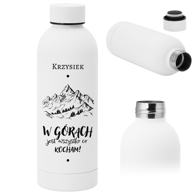 Świąteczna butelka termiczna Terryl z nadrukiem UV personalizowana