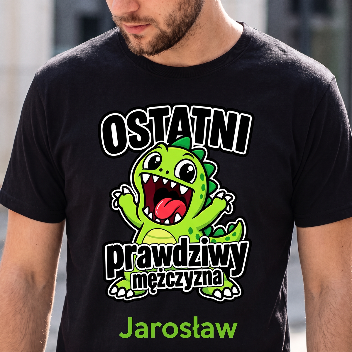 Personalizowana koszulka męska „Ostatni prawdziwy mężczyzna” – zabawny prezent z imieniem