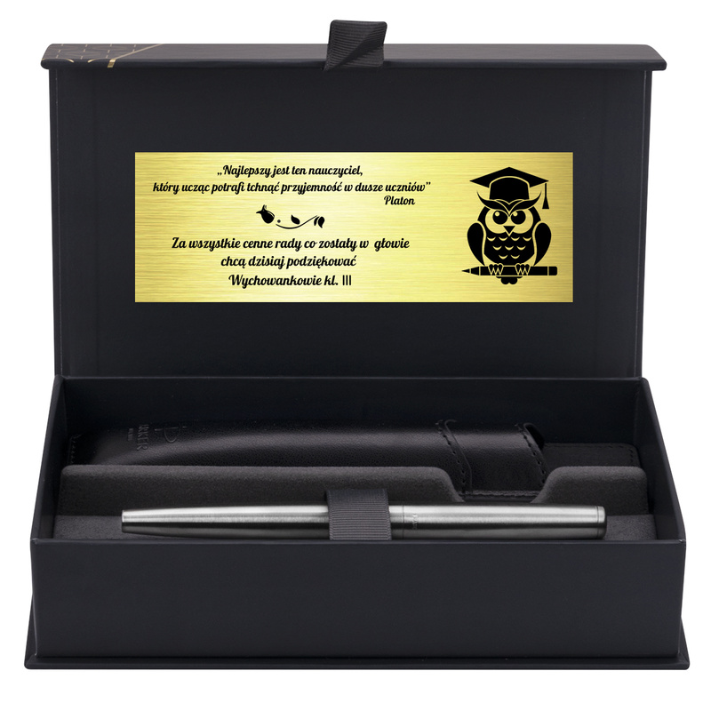 Pióro wieczne Parker Jotter GT z grawerem, etui i tabliczką