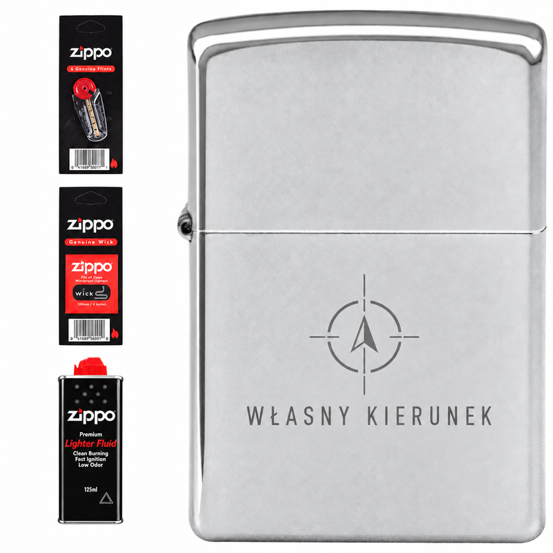 Zestaw Zapalniczka ZIPPO 205 satin GRAWER