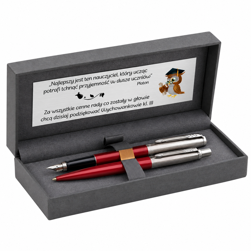 Zestaw Jotter Parker Czerwony CT Prezent Grawer