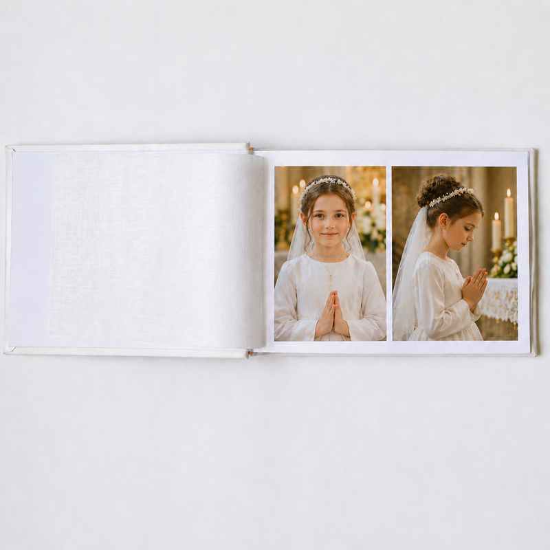 Album na zdjęcia Pierwsza Komunia Święta dla dziewczynki z personalizowaną dedykacją
