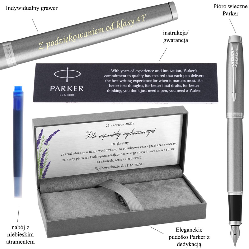 Pióro wieczne Parker IM Essential CT z grawerem i tabliczką