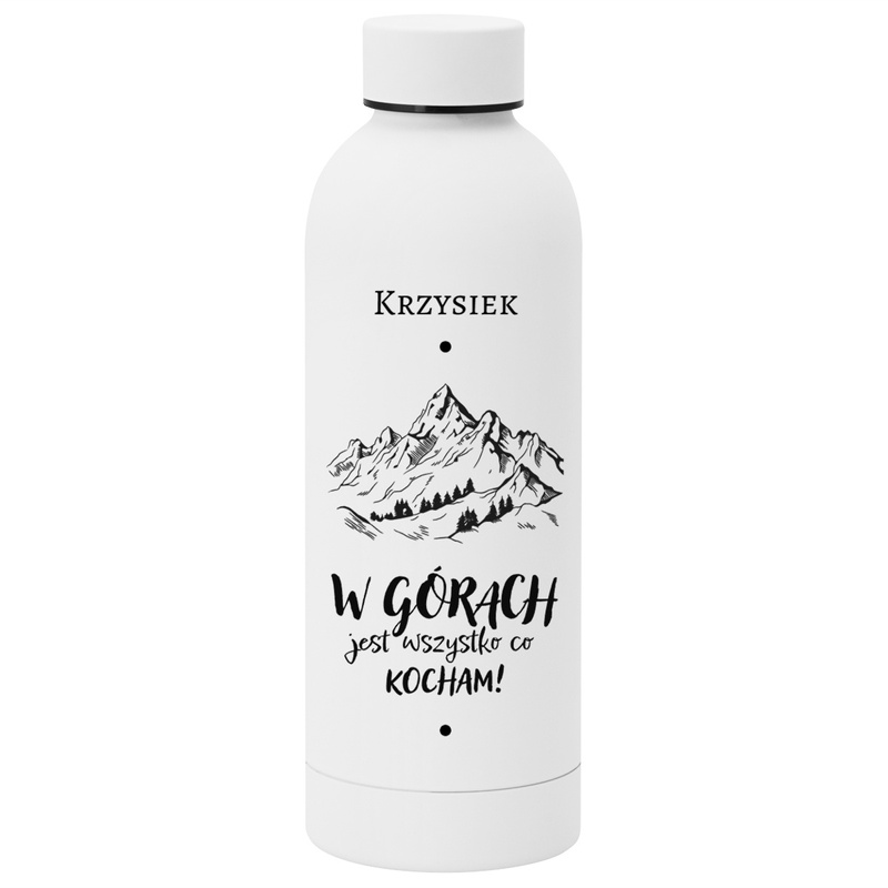 Świąteczna butelka termiczna Terryl 500 ml z nadrukiem UV