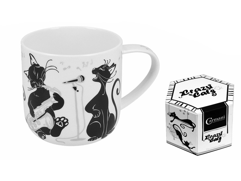 Porcelanowy kubek z kociakami w ozdobnym pudełku 475ml na co dzień