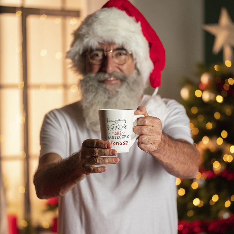 Kubek na Święta tester ciasteczek do latte z personalizacją