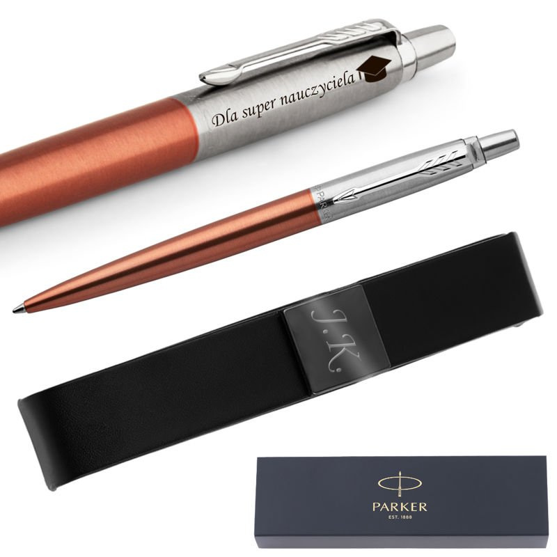 Długopis Parker Jotter CT Chelsea Orange z etui i grawerem