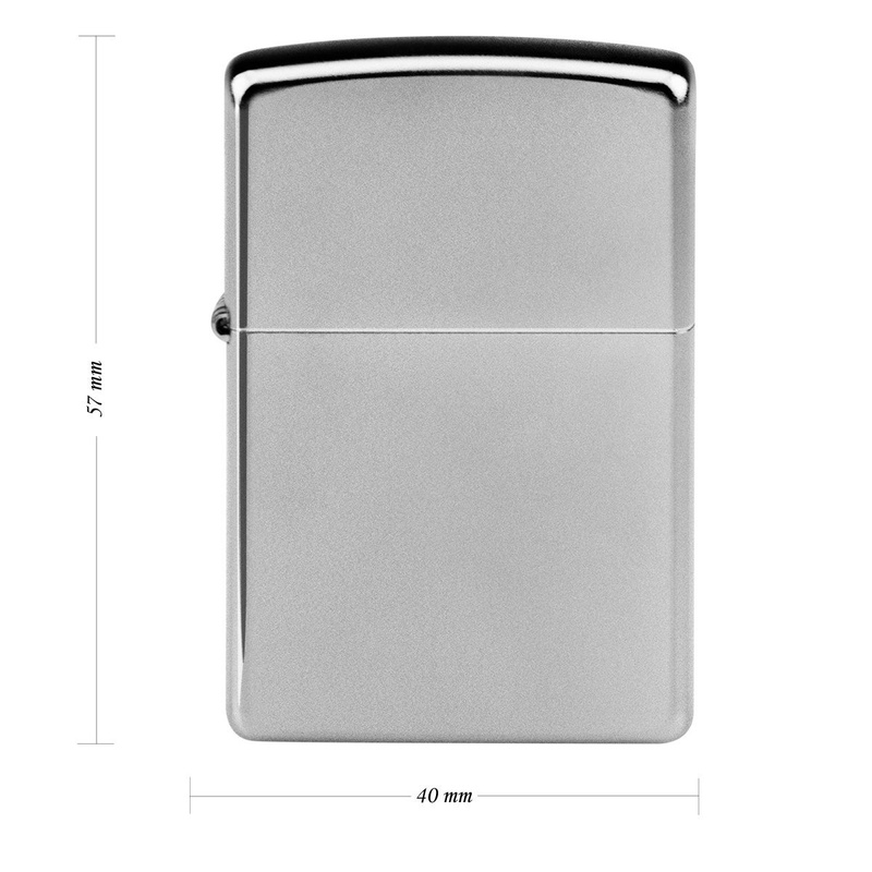 Zapalniczka Zippo 205 Satin Chrome Windproof z grawerem diamentem