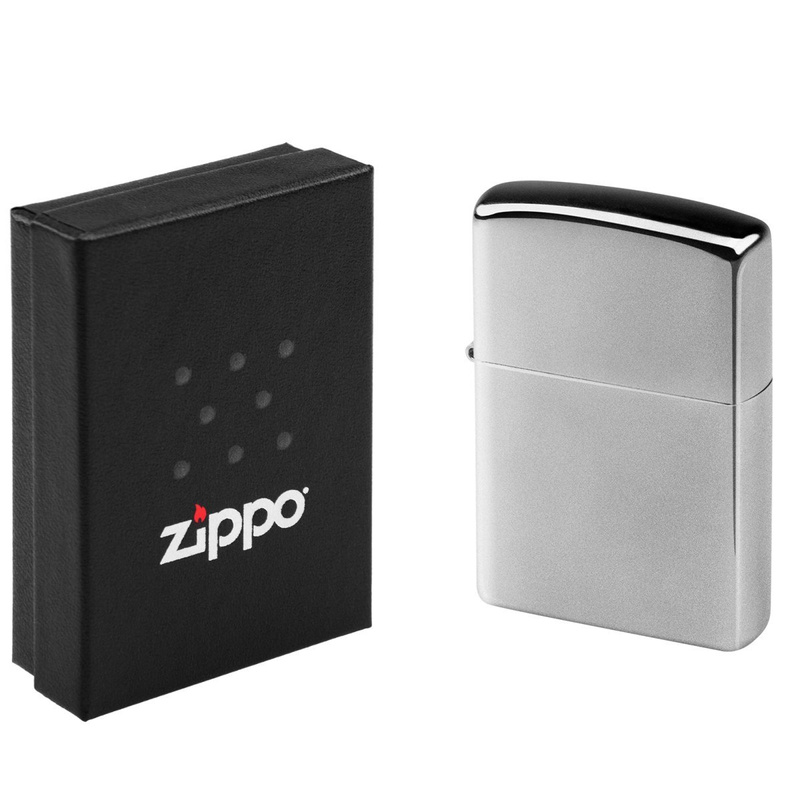 Zapalniczka Zippo 205 Satin Chrome Windproof z grawerem diamentem